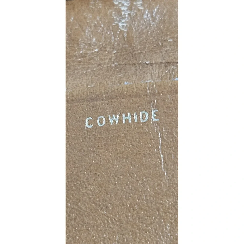 Vintage cowhide brown bifold‎ men slim wallet 4.5x3.5